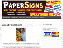 Tablet Screenshot of papersigns.com